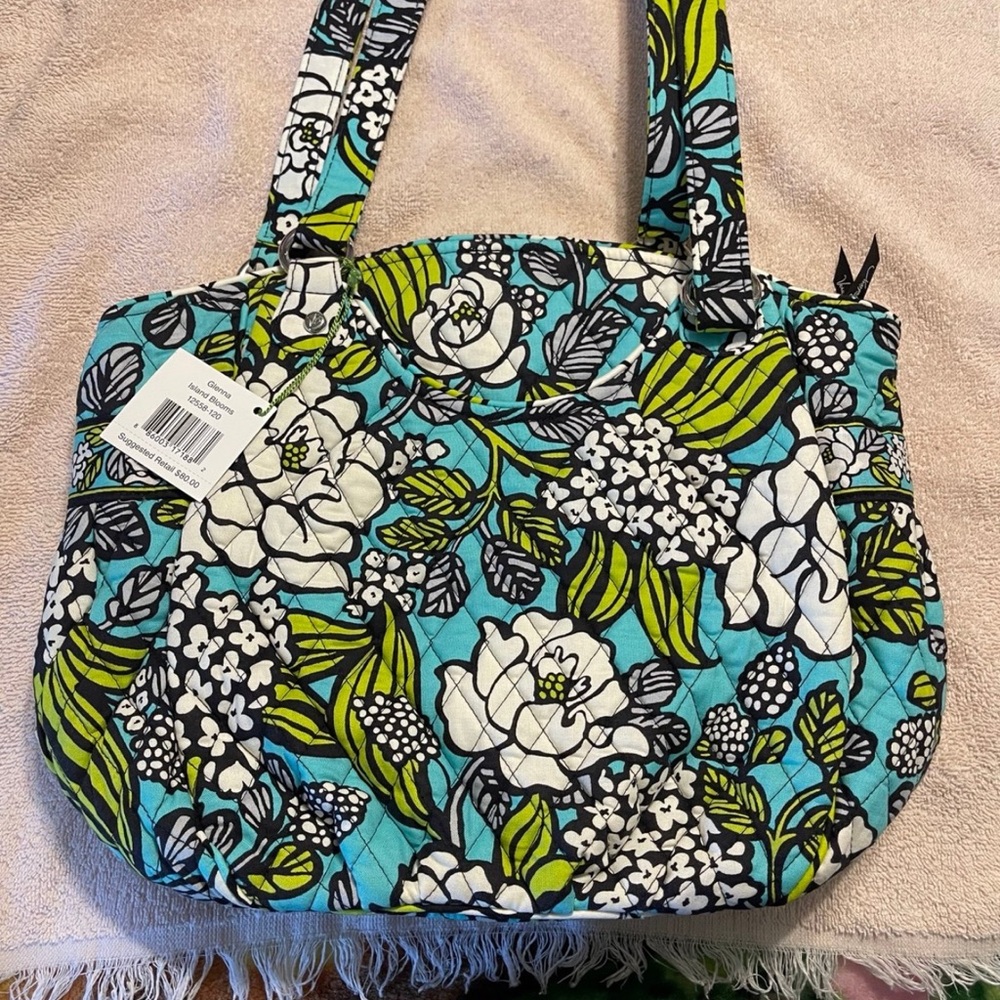NWT Vera Bradley Island Blooms Glenna Handbag Retired Pattern - Picture 3 of 11